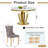 Round Dining Table Set, White Faux Marble Dining Table & Velvet Chairs with Stainless Steel Pedestal, 44.88" Dining Room Table and Chairs Set,  Circle Dining Table Set-1247455299-1247455309-1247455304