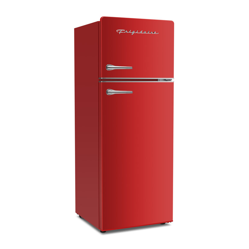 Frigidaire 7,2 pieds cubes Pi. Réfrigérateur rétro, réfrigérateur à fixation sur le dessus d'un appartement , Rouge