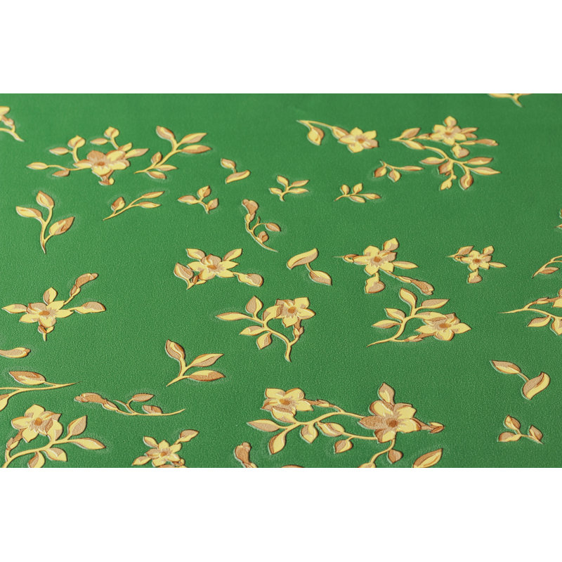 1005cm x 70cm Wallpaper Roll, Green/Yellow/Beige
