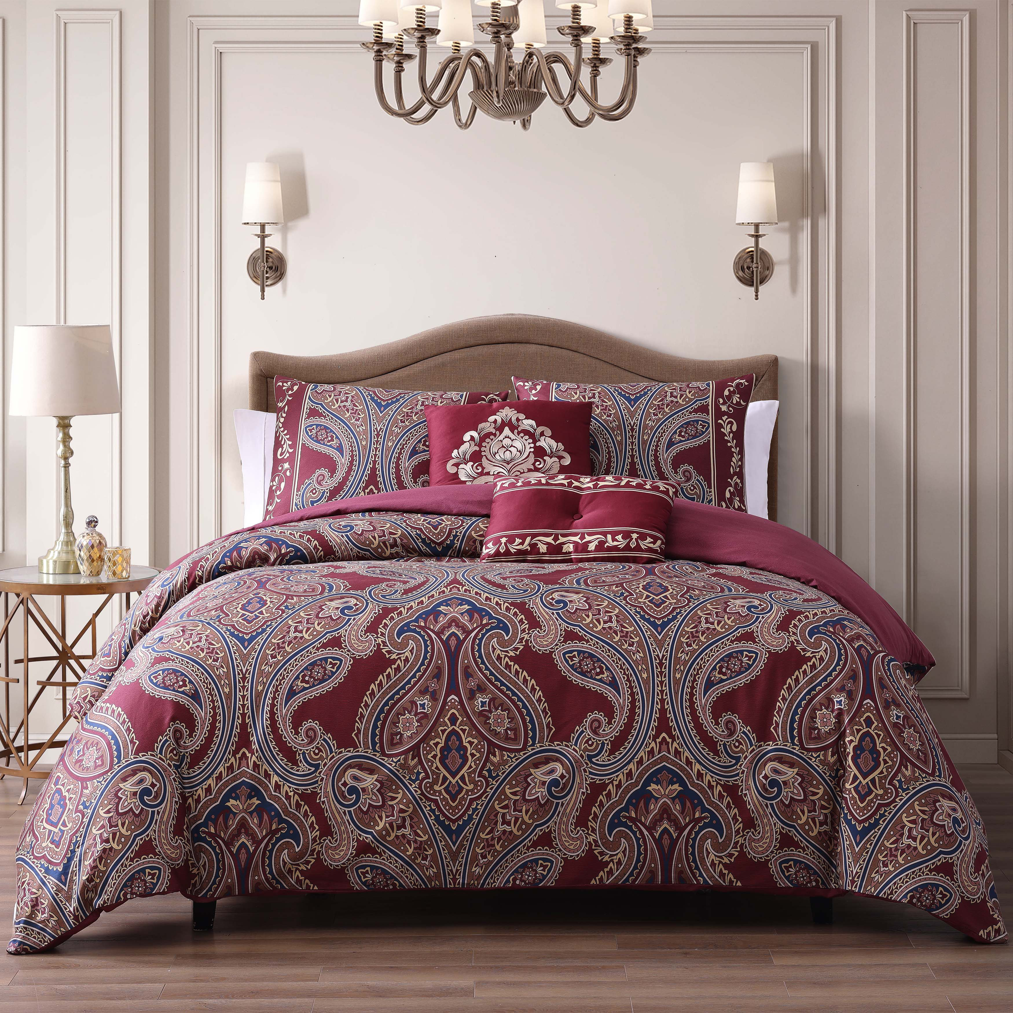 Canora Grey Crisdean Red 4 Piece Comforter Set - Wayfair Canada