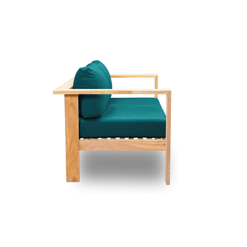 Ando Loveseat with Cushions, Spectrum Peacock Sunbrella® Plainweave
