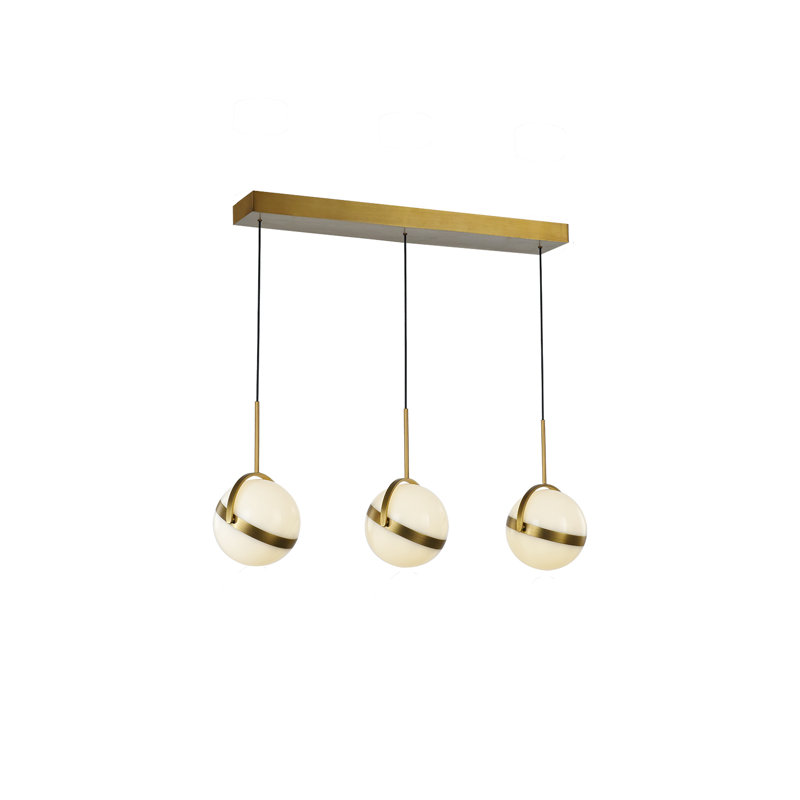 Globo 3 - Light LED Cluster Pendant, Satin Gold