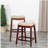 30-inch cherry red bar stool, bone-colored seat-490146551-490146555-490146556