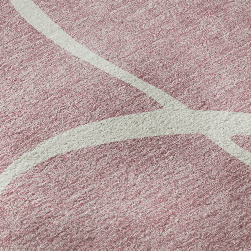 Premium Machine Washable Corum AMF999 Swirls Rug, Rectangle 9' x 12'