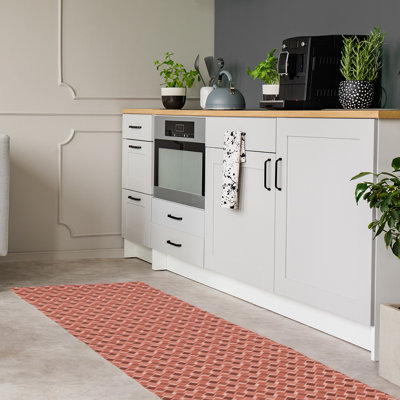 Tapis de l’aire du saumon rétro diamants
