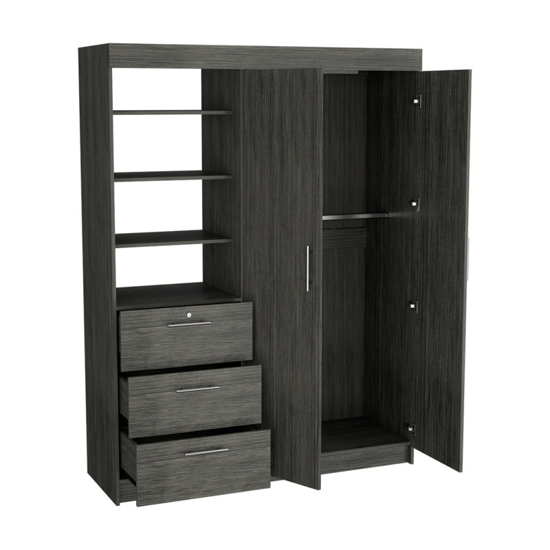 Armoire pour vêtements, chambre à coucher, Brun