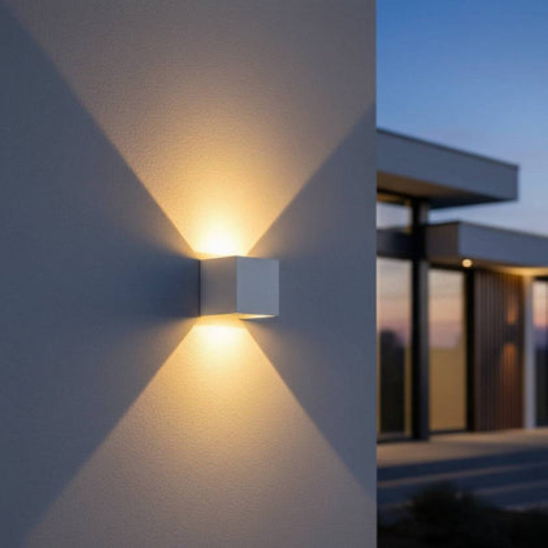 UltraBeam 6 Watt LED White Outdoor Up and Down LED Wall Light  600 Lumens - IP65 Waterproof