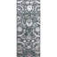 Hand Knotted Damask Area Rug in Black/White/Brown-1176065499