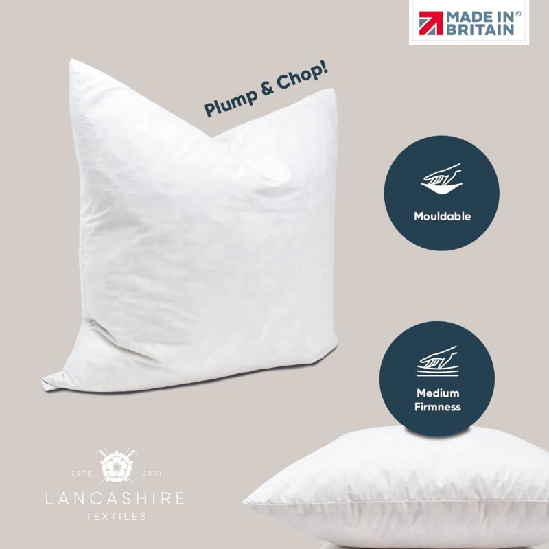 Cotton White Square Throw Pillow Insert