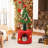 Christmas Cat Tree Tower With Cat Scratching Post, 32 In Cute Cat Tree With Plush Hanging Ball, Cat Tower For Indoor Cats With Cat Condos