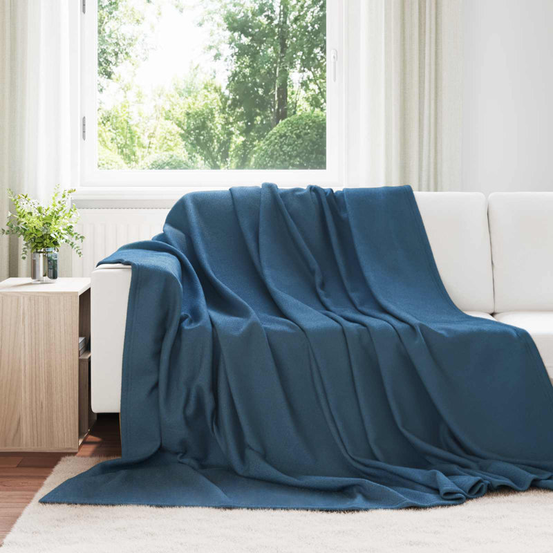 5.5-51 Throw Blanket, Navy Blue, 240cm x 220cm