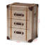 Armoire 3 tiroirs Fiona en bronze mat rétro