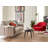 Clemintine Elle Decor Mid-Century Modern Oval Coffee Table with Brass Accents-35467017