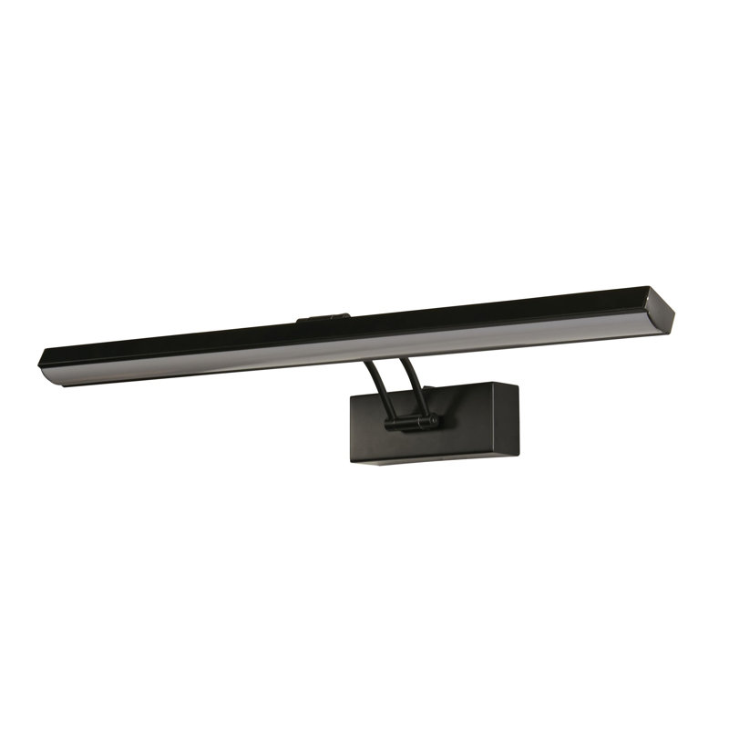 Hardwired LED Wall Mounted Picture Light, Black, 10cm H x 60cm W x 19cm D