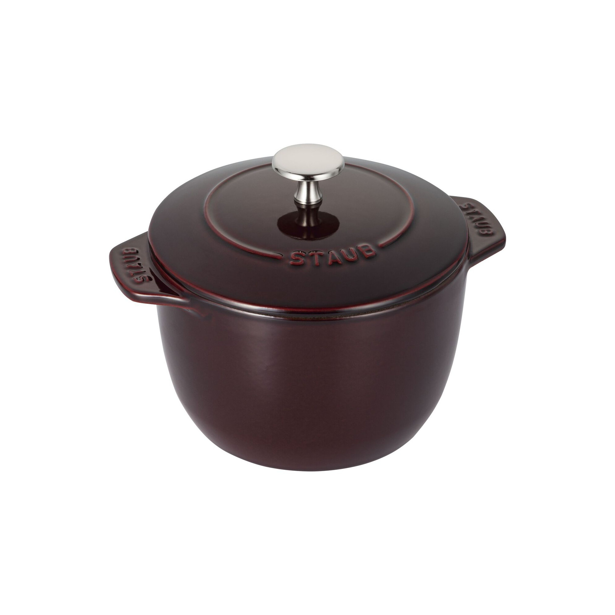 Staub Cast Iron Petite French Oven, Grenadine, 1.84 quarts
