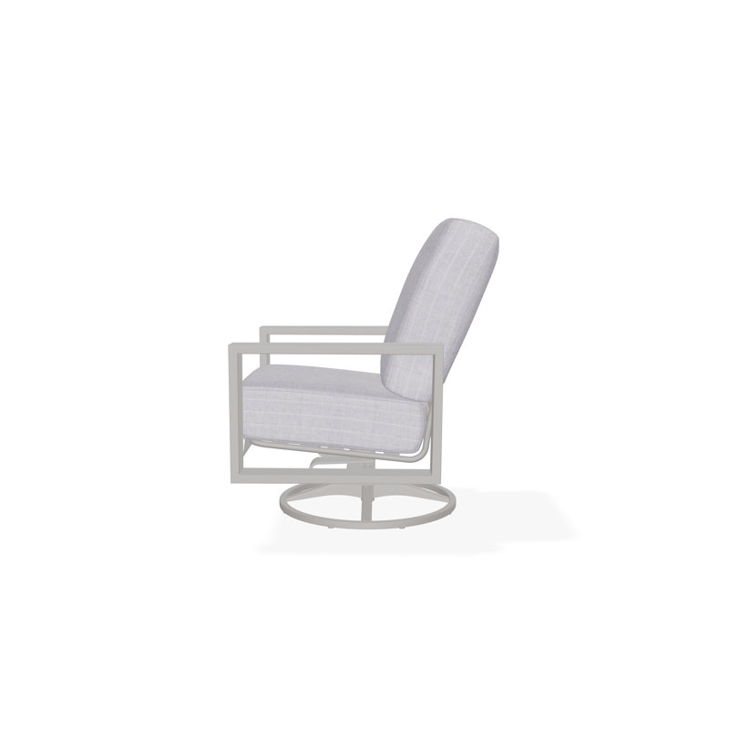 Larssen Outdoor Lounge Chair, Warm Gray, Ticking Fog