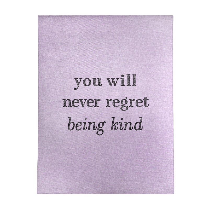 Tapis en chenille de polyester Quotes, Rectangle 5 pi x 7 pi