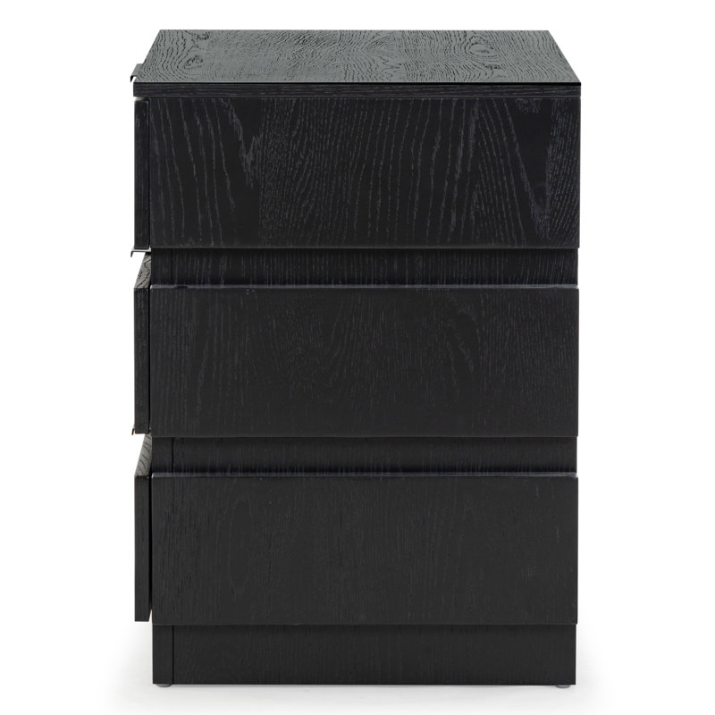 Titus 3 Drawer Stacked Chest, Black
