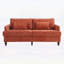 Canapé en chenille de style Mid-Century moderne en tissu avec coussins épais et pieds en bois brun, parfait pour le salon ou la chambre à coucher-1320880877