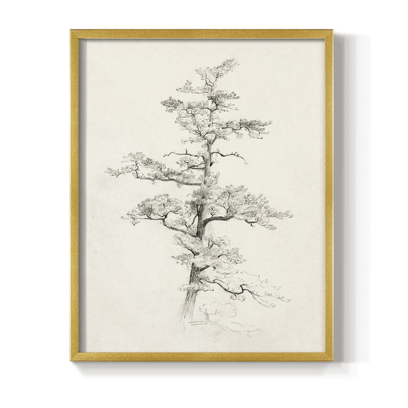 Reproduction encadrée rétro XC - bois massif, H 30 po x l 24 po, Doré