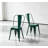 Set Of 2 High Gloss Purple Industrial Metal Dining Chairs With 18 Inch Seat Height, Stackable For Indoor And Outdoor Use, Durable And Easy To Clean, Simple Assembly Required-626398476-626398479