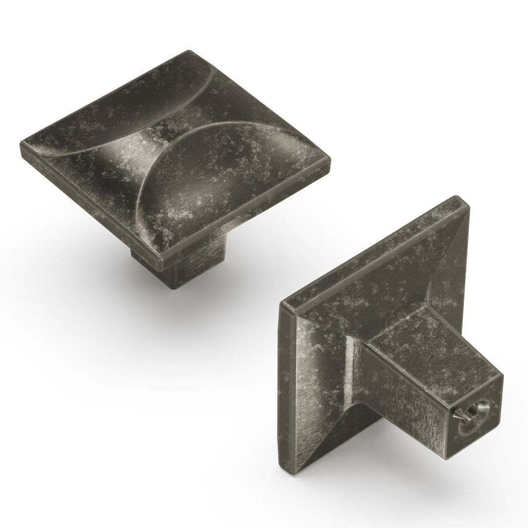 Crest Collection Square Knob - 1-1/4" x 1-1/4" Cabinet Knob - Mid-century Modern Hardware for Drawers & Cabinets Hickory Hardware 