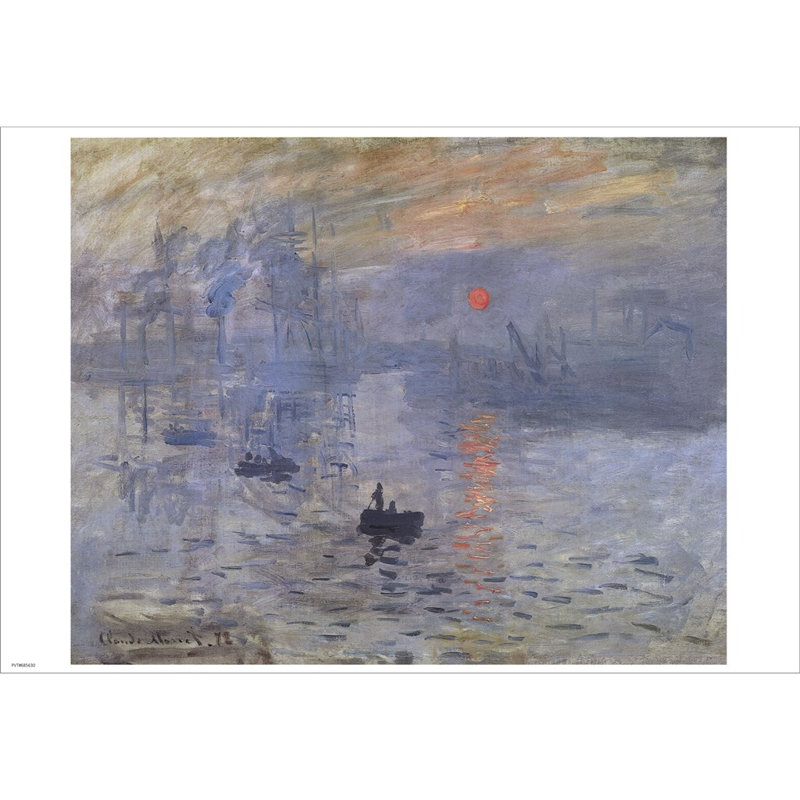 Impression sur toile, "Lever de soleil" par Claude Monet