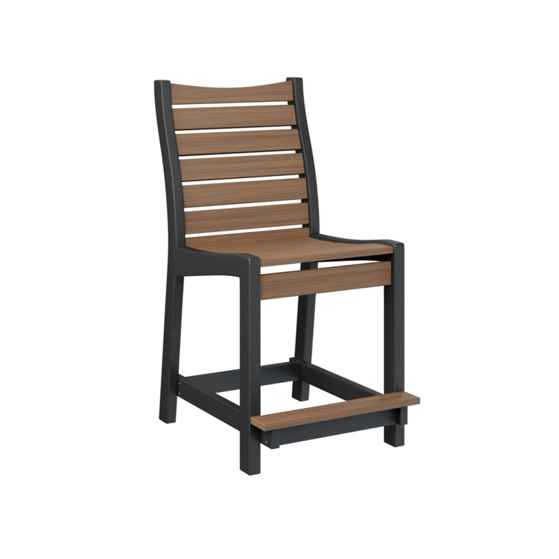Bristol Outdoor Bar Stool, Black, Antique Mahogany