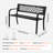 Outdoor Bench,46 Inches Metal Garden Bench For Outdoors, 480 Lbs Load Capacity Bench,  Outdoor Garden Park Bench With Backrest And Armrests, Patio Bench For Garden, Park, Yard, Front Porch