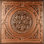 Carreau de plafond en vinyle antique coulissant ou à coller en cuivre antique de 1,98 pi x 1,98 pi Montroy