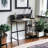 Rustic Oak With Black Finished Legs Writing Desk