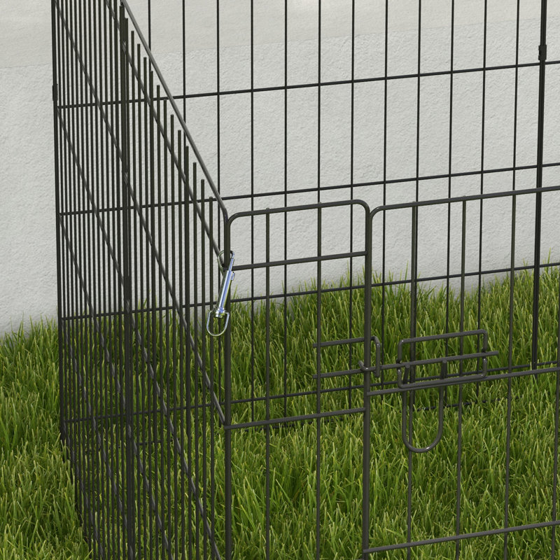 76cm H Panel Metal Exercise Pen With Door
