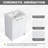24" Wall Mount Vanity with Resin Sink - 2 Soft-Close Doors White