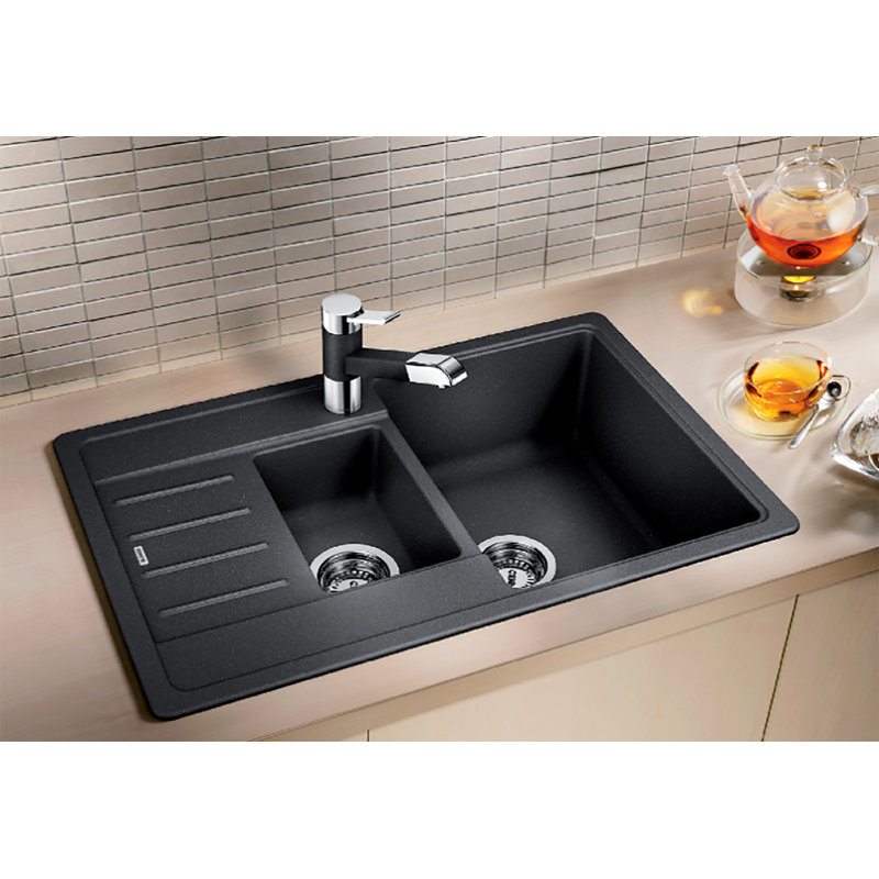 Legra 1.5 Bowl Inset Kitchen Sink, Anthracite