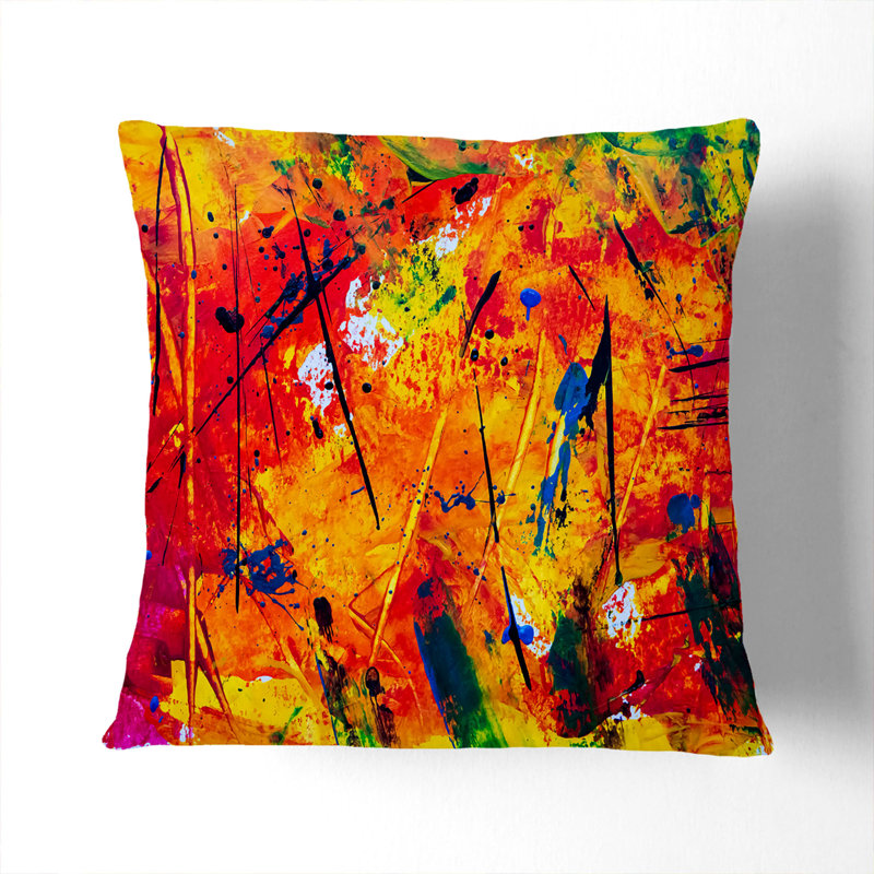 Abstract Square Cushion, 40 x 40 cm, White