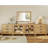 Eaton 4-Piece Modular Sideboard With Glass Doors & Drawers,Farmhouse Storage Cabinet For Living Room, Dining Room, Or Hallway, Oak-671187146