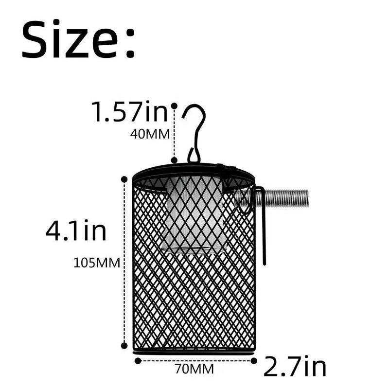 Lampe chauffante en céramique anti-brûlure, abat-jour rampant pour oiseaux, reptile, ampoule 100 W
