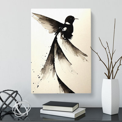 Swallow Ink Wash - Wrapped Canvas