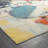 COLORWRKS Abstract Area Rug Ivory/Blue/Yellow/Rust-375474210