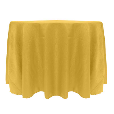 Ultimate Textile -3 Pack- Damask Kenya 72-Inch Round Tablecloth - Modern Jacquard Design, Flax Gold