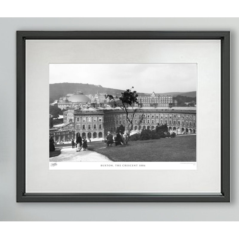 Buxton, The Crescent 1886 - Single Picture Frame Print, 28cm H x 36cm W x 2.3cm D