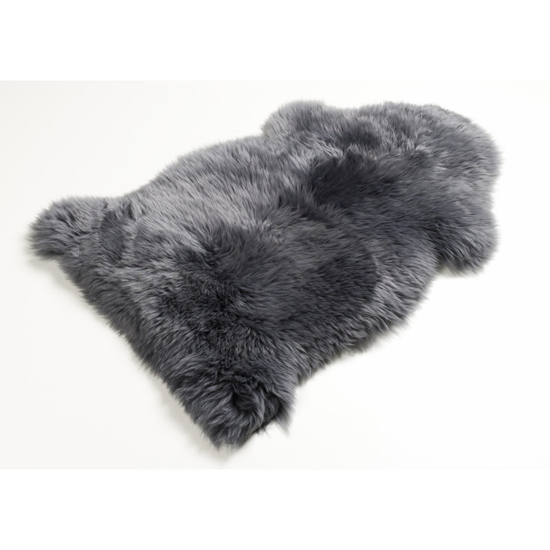 Octagon 62 cm x 90 cm Animal Print Sheepskin Area Rug