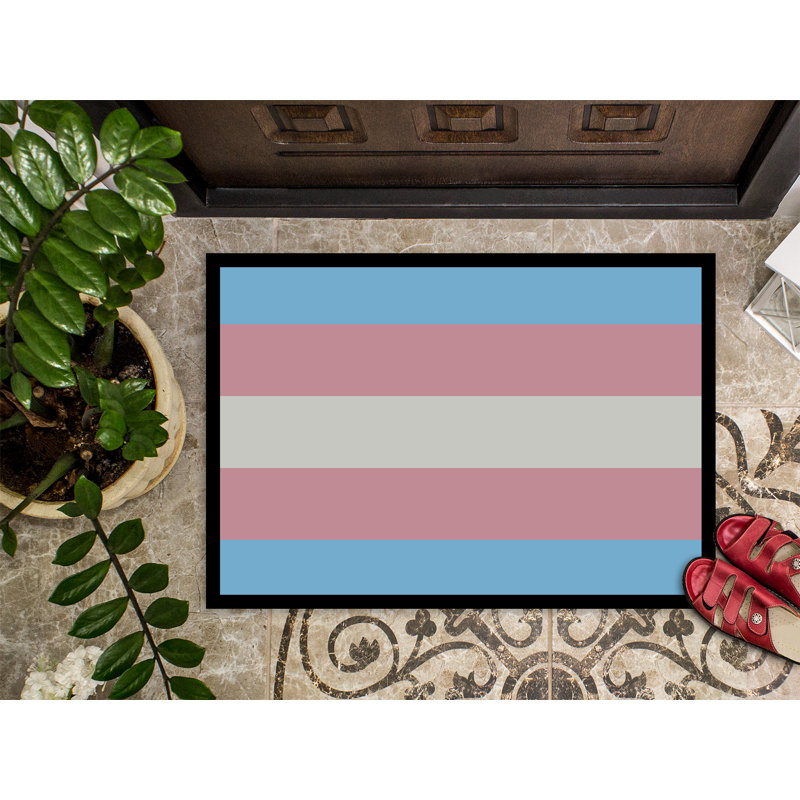 Tapis de porte USA Gay Pride, l 24 po x L 36 po, Fierté transgenre
