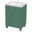 Meuble-lavabo 24 po avec lavabo, armoire de salle de bain avec tablette de porte, rangement latéral ouvert, structure en bois massif, porte à fermeture douce-130604273