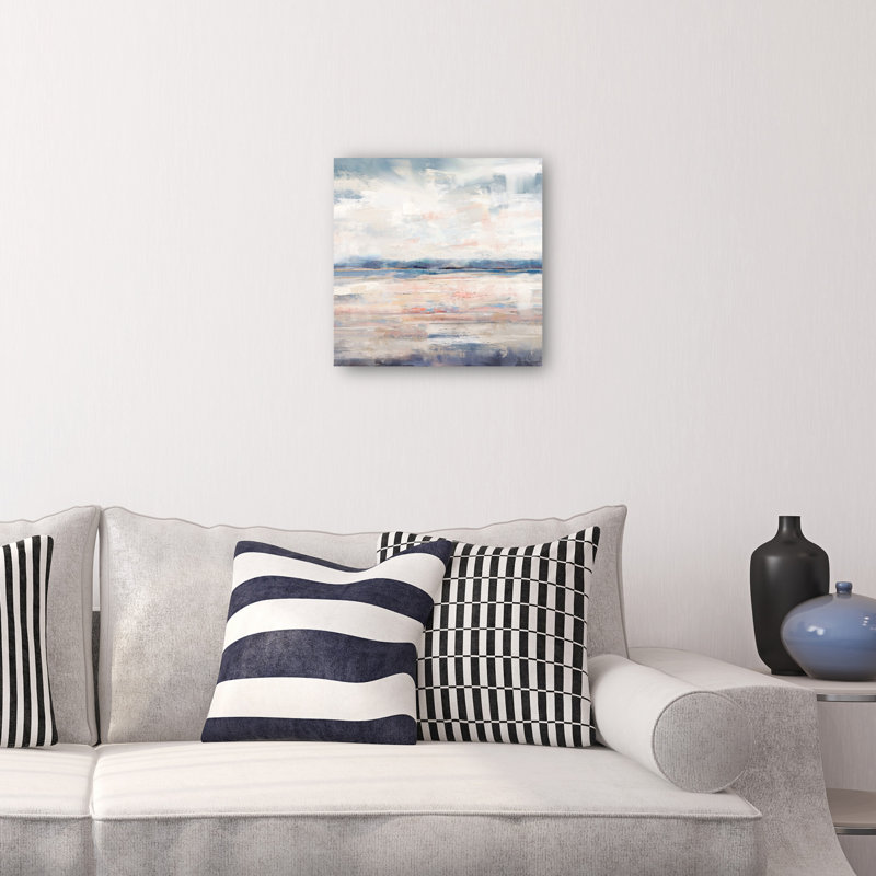 Calm Coastal Abstract Wrapped Canvas Art Print, 20" x 20"