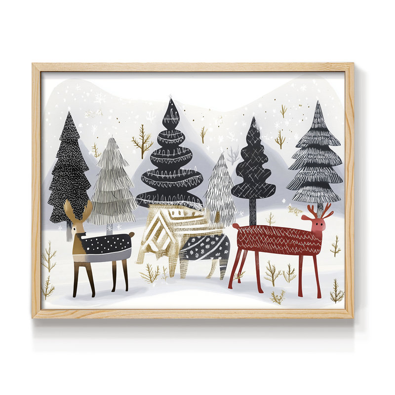 Chirstmas Art-CXLVII -Framed Print - Restickable, H 8 po x l 10 po, Naturel