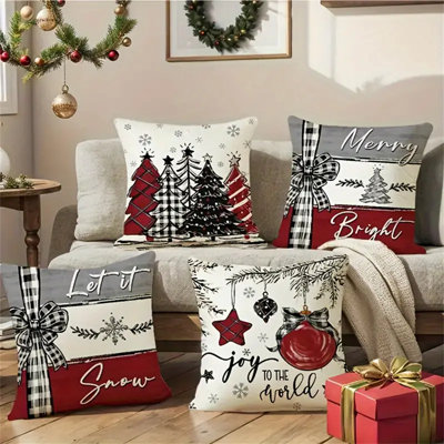 Ensemble de 4 housses de coussin Christmas