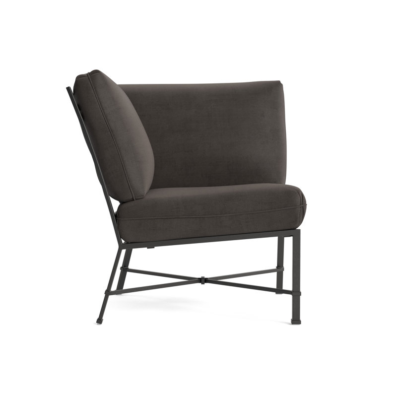 Venetian Outdoor Patio Sectional, Fusion Charcoal, Textured Pewter