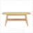 Solid Wood Coffee Table - 2-Tier Wooden Center Table with Storage Shelf for Living Room, Apartment, and Office