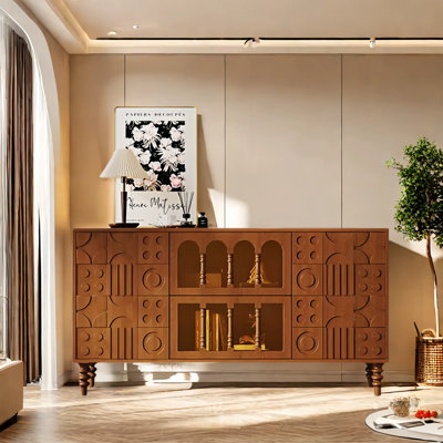 Mid-Century Vintage Solid Wood Sideboard